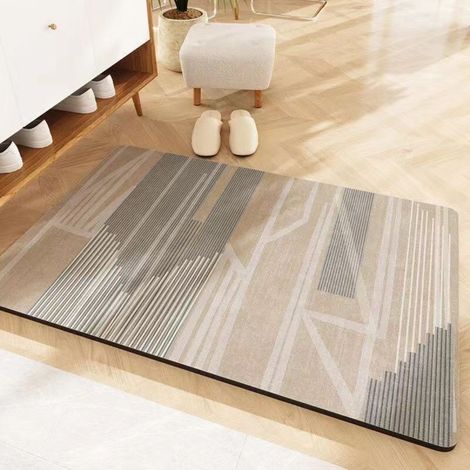Bathroom Floor Mat, Gray-Brown, 4060cm, 1 Piece, Absorbent, Non-Slip, Quick-Drying, Stain-Resistant. (1/5)