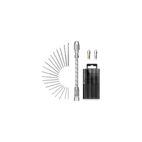 Juego de 21 mini brocas Master, micro brocas de 0,3 a 1,6 mm, cortadores para bricolaje, joyería, madera, resina - Crezuo