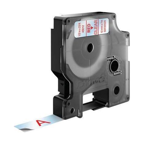 Cassetta Di Nastro Etichetta Li 45012 Rosso / 12Mmx7M Trasparente Dymo