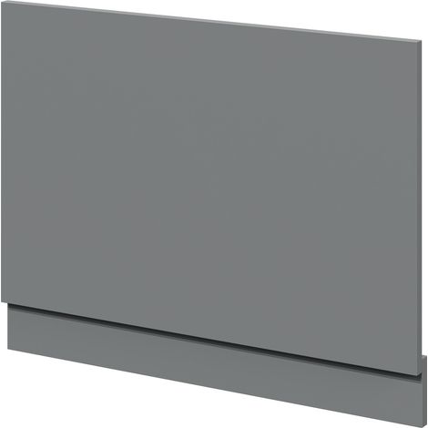 Satin Grey MDF 750mm End Bath Panel with Plinth (1/4)