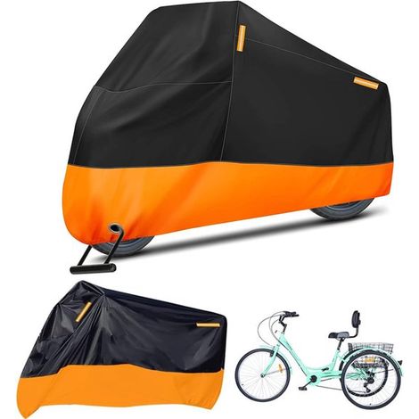 Funda para triciclo de adulto，Funda impermeable para bicicleta，Funda para triciclo，Funda protectora multifuncional，265×105×125cm (1/5)
