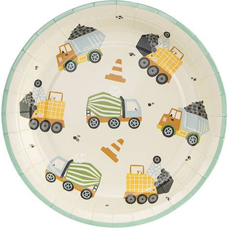 Baustellenfahrzeug-Kennzeichen, 18 cm, (1 Packung / 6 Stück) (1/2)