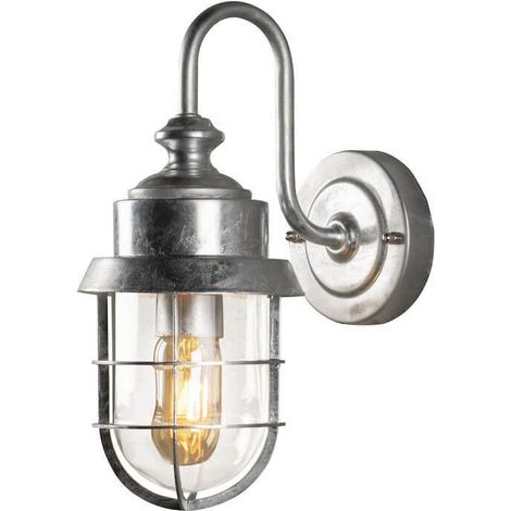 Konstsmide Cerignola Cerignola Applique Murale Extérieure Lanterne Classique Galvanisé Verre Clair E27, IP44 (1/3)