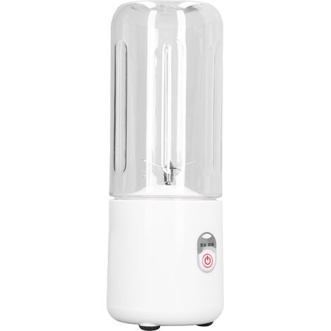 Mini-USB-aufladbarer Fruchtmixer mit 6 Klingen, 500 ml, multifunktionaler tragbarer Entsafter, weiß, für Zuhause und Studenten (1/5)