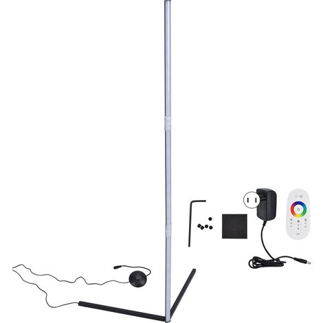 Lampe d'angle LED RGB moderne triangle, éclairage coloré dynamique, télécommande incluse, 100-240V US