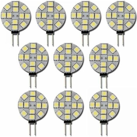 10x Ampoule LED G4 DC 12V Non dimmable Blanc 6000K Ampoule de lumière Remplacement 20W Lampe halogène pour Cuisine Camping-Car RV remorque Bateau (1/5)