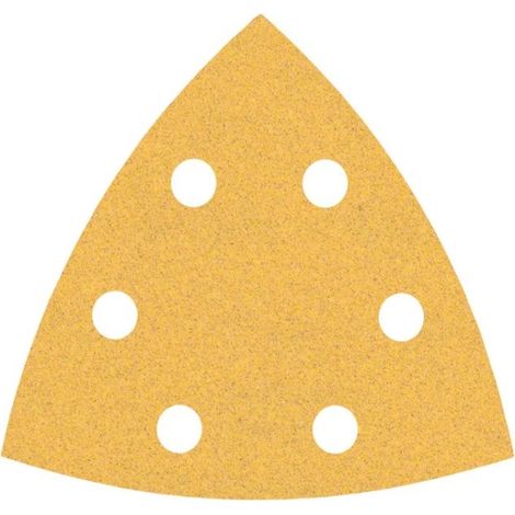 Bosch – Lot de 50 feuilles abrasives triangulaires 93x93 mm grain 100 – Fixation Velcro – Pour ponceuse delta – 2608900929