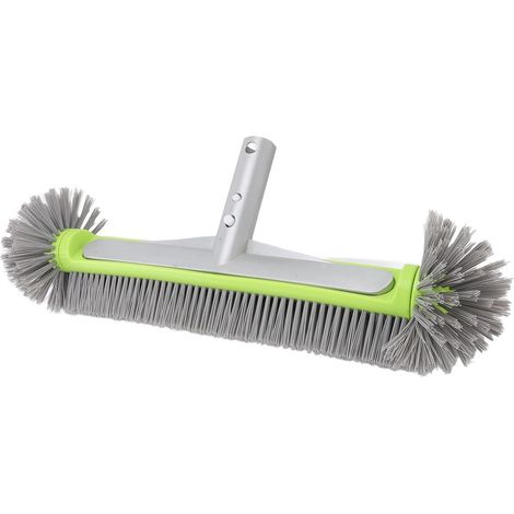 Pool Brush Head, 45cm Round Heavy Duty Buried/Above Ground Pool Brushes with EZ Clip, Strong Bristles and Reinforced Aluminum Back (1/5)