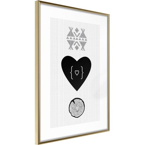 Affiche Murale Encadrée "Unity" 30 x 42 cm Or