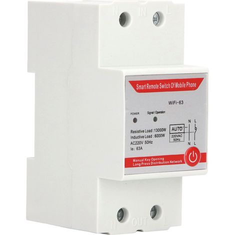 Interrupteur Horaires WiFi Bluetooth 63A Relais Commande à Distance pour Pompe Lumière AC220V (1/5)