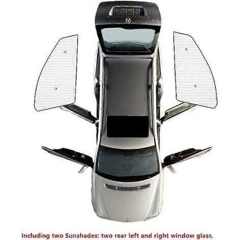 Accessoires pour Toyota Yaris XP90 2006-2011 : Pare-soleil complets pour pare-brise et vitres arrière (2007-2010). Protection solaire pour les vitres arrière. (1/5)