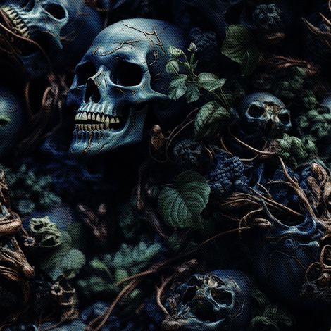 Tela decorativa para exteriores Oxford - Motivo de calavera I DX4605 (1/5)
