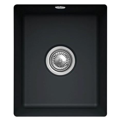 VB U-Bau-SP Subway 45 SU 375x440mm Exc-Garn. Évier avec revêtement céramique Ebony c+