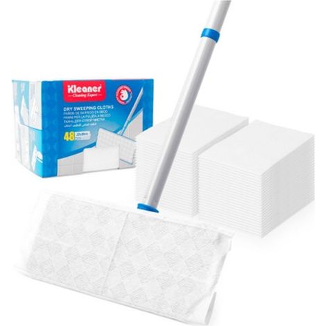 Ricariche per mocio GSG 22x30cm (confezione da 48) per asciugare e spazzare, alta qualità e durata
