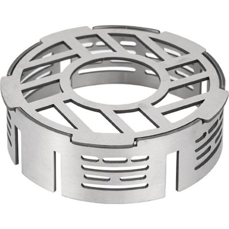 Pare-vent d'extérieur en acier inoxydable pour réchauds à gaz — Conception pliable — Base stable — Résistant aux hautes températures — Compatible avec les têtes de réchaud à 3 et 4 supports