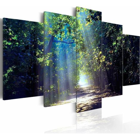 Tableau chemin forestier ensoleillé - 200 x 100 cm