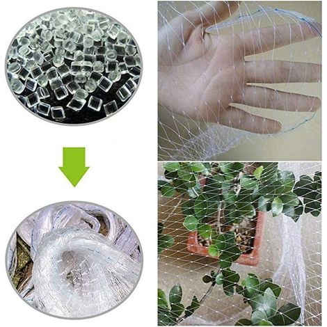 Filet anti-oiseaux et anti-insectes 3m x 7m – Maille 2cm en nylon – Protection efficace pour cultures et jardins – Couleur blanche (1/4)