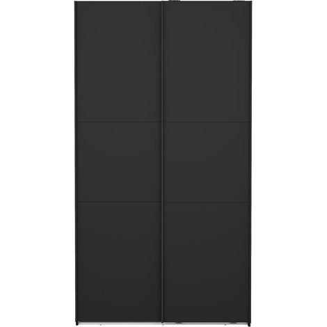 Como Schiebetürenschrank 2 Türen 120x220cm matt schwarz. (1/5)