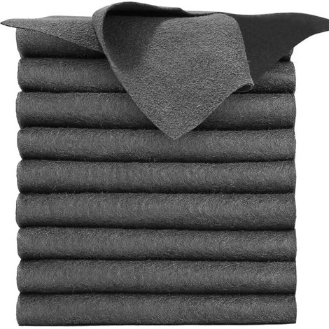 Lot de 10 chiffons de nettoyage en microfibre épais magiques - 40 x 30 cm - Sans traces - En microfibre réutilisable - Pour cuisine, salon, voiture