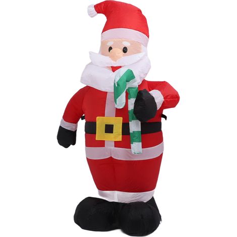 Décorations de Noël gonflables de 1,2 m, Père Noël, décorations gonflables d'extérieur pour jardin et terrasse, prise européenne 220 V (1/5)