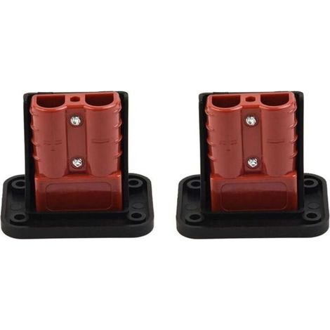 2 PièCes 50 A pour Connecteur de Prise Anderson Support Encastré Couvercle Panneau Caravane Bateau Camion Connecteurs Câble