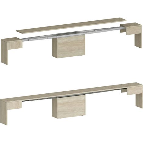 Dmora - Banco Ubertino, Asiento para mesa de comedor, Banco individual extensible, 290x25h45 cm, Olmo