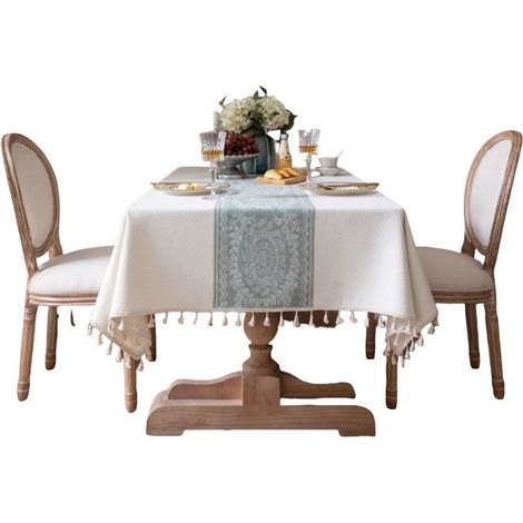 Mantel, tela, pequeño, fresco, rectangular, para el hogar (1/4)