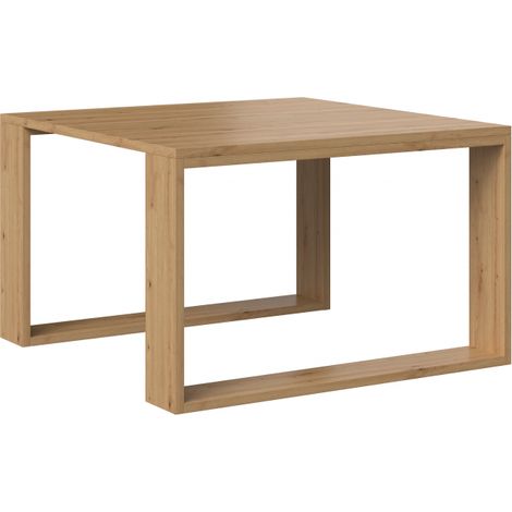 ALADA - Industrial style square coffee table - 67x67x40 cm - Wooden coffee table (1/4)
