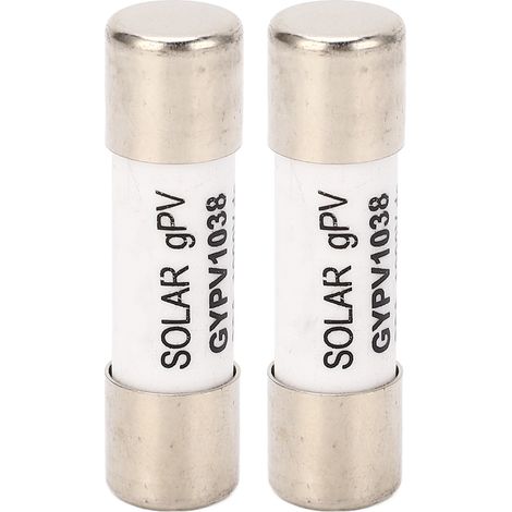 Lot de 2 fusibles photovoltaïques pour protection contre les courts-circuits, à noyau de quartz et tube en porcelaine, 1000 V CC, 30 A (1/5)
