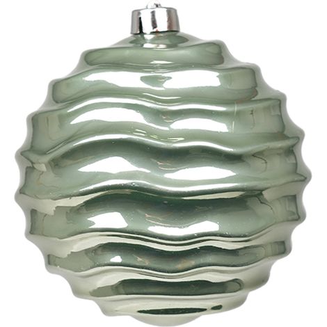 ARPIMEX Sfera Rigata di Natale D 150 Mm Plastica Verde Salvia
