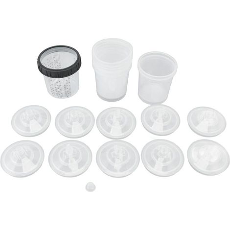 Gobelet de mélange de peinture en aérosol jetable avec couvercles 600 ml (1/5)