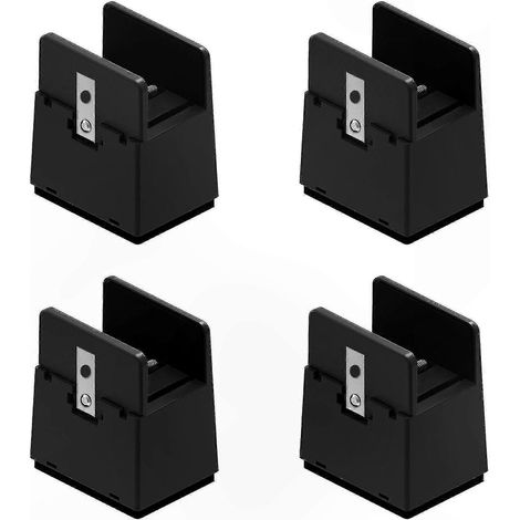 Rehausseur de pieds de lit réglable robuste, hauteur 5/10 cm, convient aux pieds de meubles, 5 cm noir. (1/5)