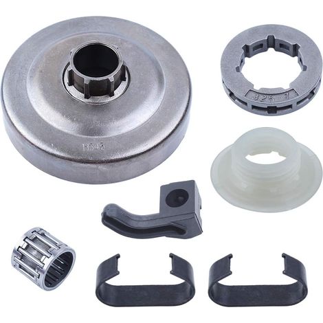 Kit de tambour d'embrayage, pignon, ressort, vis sans fin, aspiration d'huile en caoutchouc pour Husqvarna 340 350 345 351 353 445 445e 450 450e 346 XP Tronçonneuse (1/5)