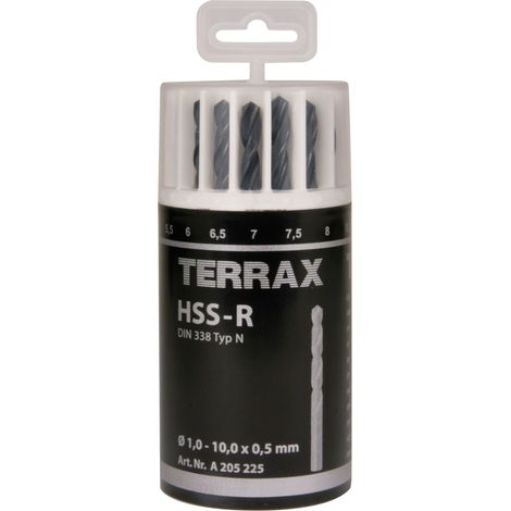 TERAX 19-teiliges HSS-Walzbohrer-Set DIN 338 Typ N