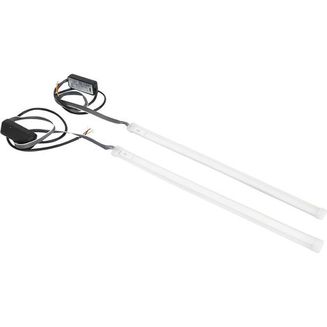 1 Paire Feux de Jour LED 12V Voiture, Bande Lumineuse Latérale Ambrée-Blanche Switchback (1/5)