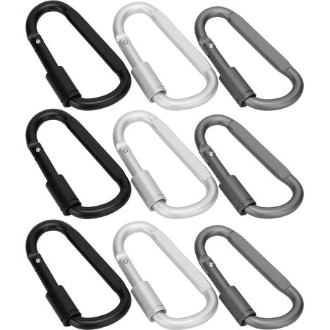 Mousqueton à boucle en forme de D, système de suspension rapide, outil pour équipement de plein air, alliage d'aluminium (1/5)