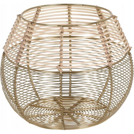 Laterne aus Metalldraht, goldfarben, 20 cm