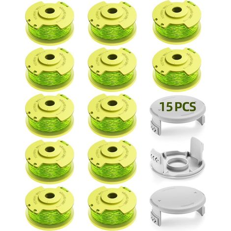 15 Paquet Modèle Actualisé Bobine Fil Coupe Bordure Convient pour Ryobi One +18v,24v,40v Coupe Bordures(12 Bobine,3 Couvercle) (1/5)