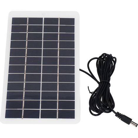 Tragbare Polysilizium-Solarzelle mit hoher Lichtdurchlässigkeit und DC-Schnittstelle für 3,7-V-, 5-V- und 12-V-Batterien (1/5)