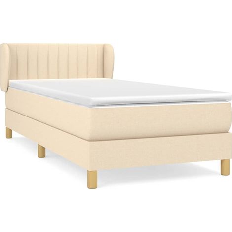 Maison Exclusive - Boxspringbett mit Matratze Creme 80x200 cm Sto (1/5)