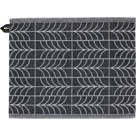 Jokipiin Humina Sauna Sitzunterlage 45 x 55 cm Sauna Seat Cover black/white