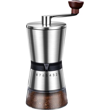 Molinillo de café manual dentado de cerámica – 8 ajustes para espresso/café frío/prensa francesa (1/5)