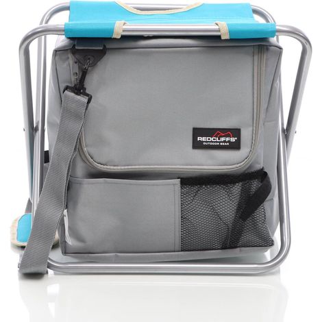 Tabouret pliable avec sac isotherme intégré : couleur bleue