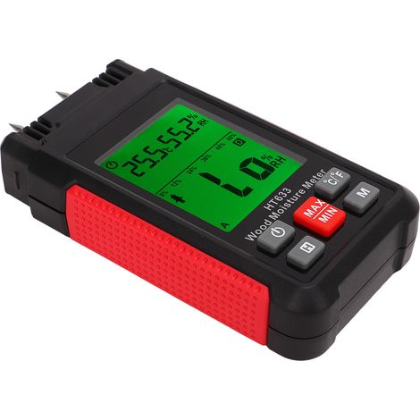 Détecteur d'humidité du bois numérique multifonction pour bûches et carton, testeur de mesure portable (1/5)
