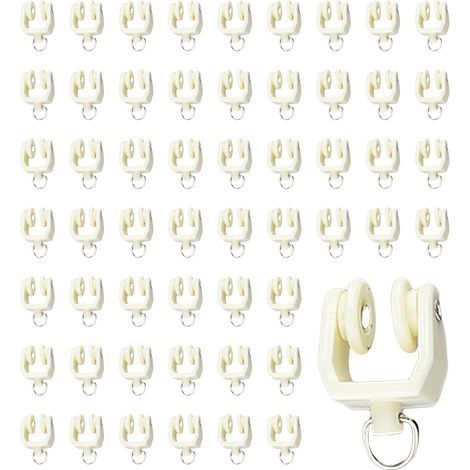 CCYKXA 35-Piece Flexible and Foldable Plastic Ceiling Curtain Track for Windows and Showers, Two-Wheel Rollers for Heavy-Duty Curtain Systems, Set