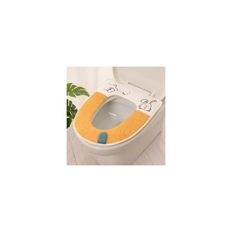 Weiche und dicke WC-Sitzmatte mit Griff, weich und dick, waschbar (mehrere Farben werden nach dem Zufallsprinzip versendet). - Crezuo