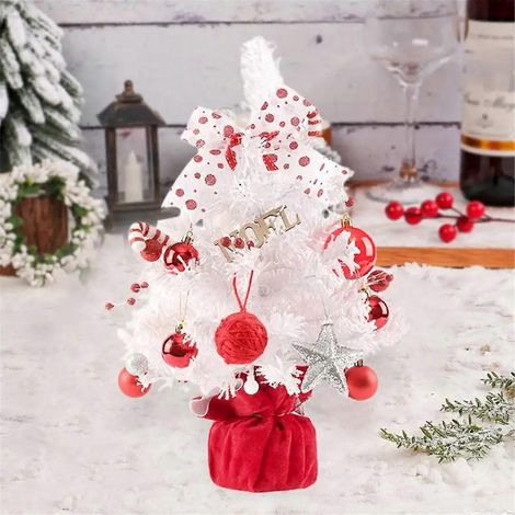 Mini-Weihnachtsbaum für den Tisch, drehbarer Mini-Weihnachtsbaum