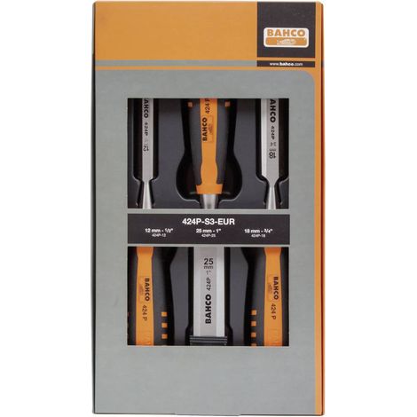 Set de ciseaux à bois, 12-18- 25mm Bahco 424P-S3-EUR