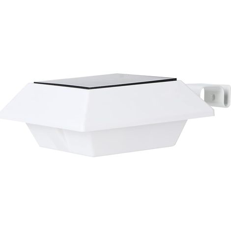6 pièces lumières de gouttière solaires extérieures lumières de clôture solaires étanches avec capteur intelligent interrupteur automatique lumières de gouttière de sécurité de (1/5)