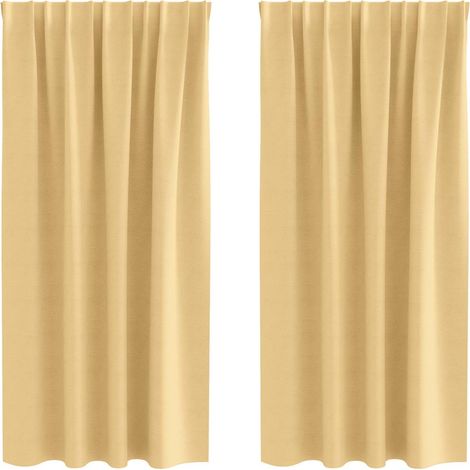 Maison Exclusive - Verdunkelungs-Vorhänge mit Ringen 2 pcs Beige